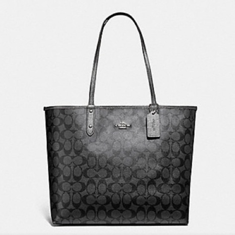 Coach Reversible Black Signature Tote - Picture 3 of 17